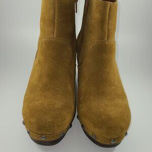 Lucky Brand Women's Yasamin Studded Tan Suede Booties Size 5M